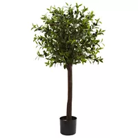 Nearly Natural Olive Topiary Silk Tree, 4'