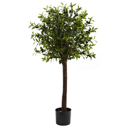 Nearly Natural Olive Topiary Silk Tree, 4