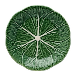 Bordallo Pinheiro Cabbage Green Dessert Plates, Set of 4