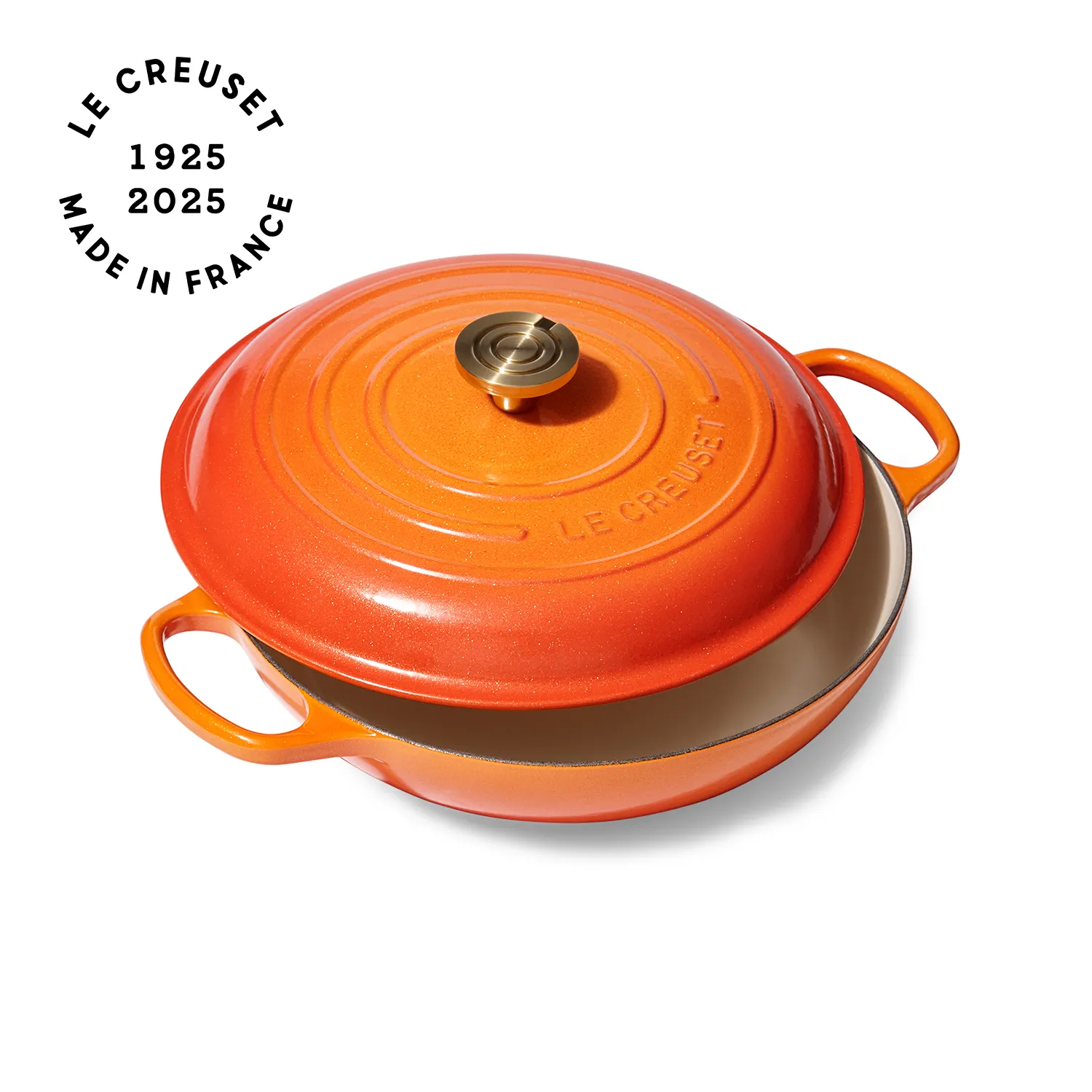 Le Creuset Signature Flamme Dorée Braiser, 3.5 qt.