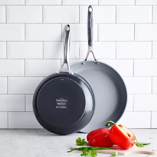 GreenPan Valencia Pro Ceramic Nonstick Skillets, Set of 2, 10&#34; & 12&#34;