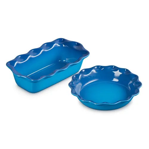 Le Creuset Heritage Fluted Pie Dish & Loaf Pan Set