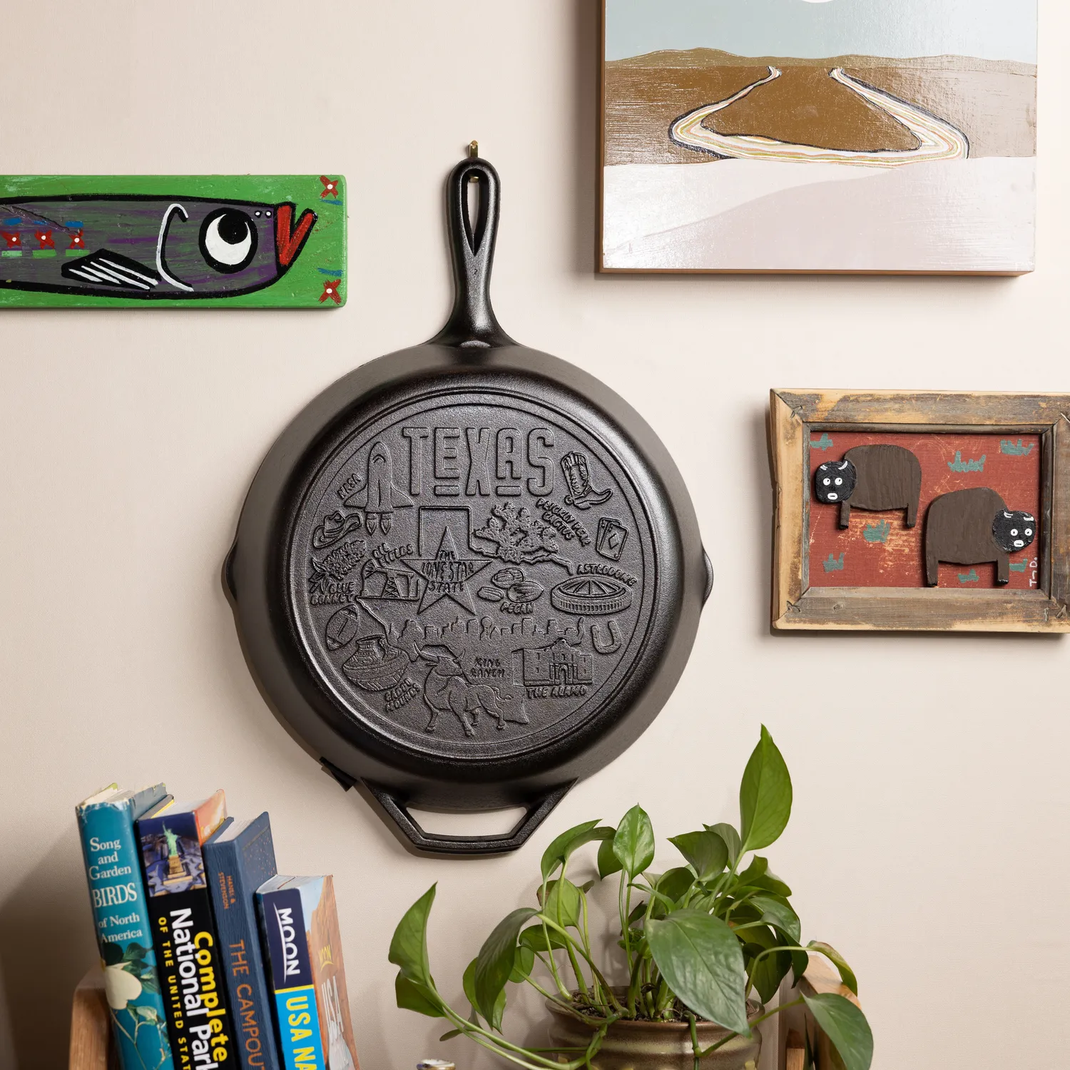 Lodge American Road Trip Cast Iron Skillet, Texas, 12”