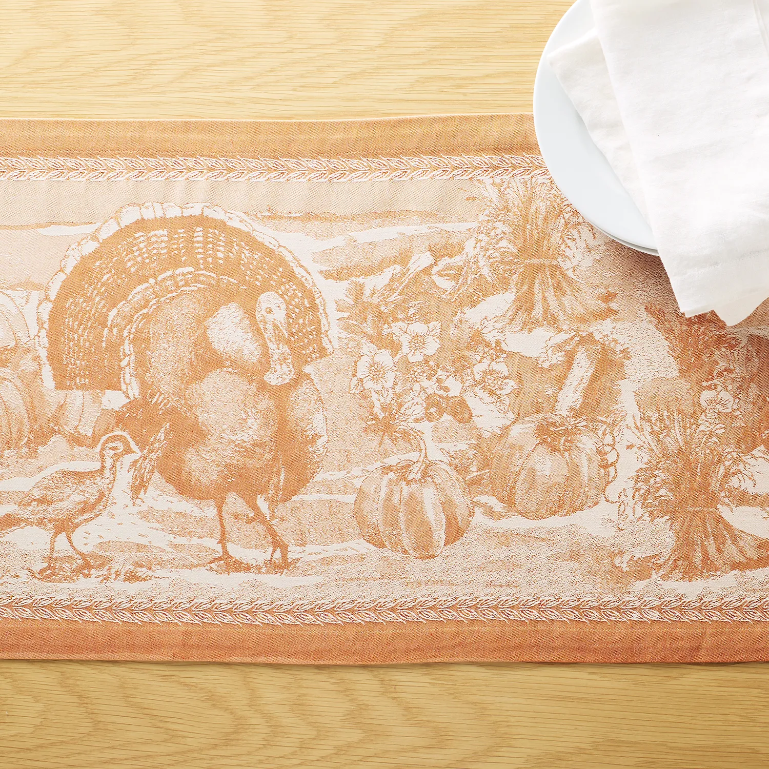 Sur La Table Thanksgiving Jacquard Runner