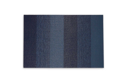 Chilewich Marbled Stripe Shag Rug, Bay Blue