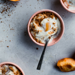 Peach Semifreddo with Graham Cracker