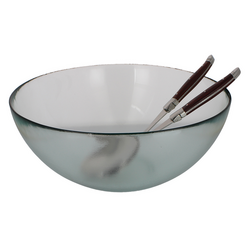 French Home Urban Salad Bowl & Rosewood Laguiole Servers, Set of 3