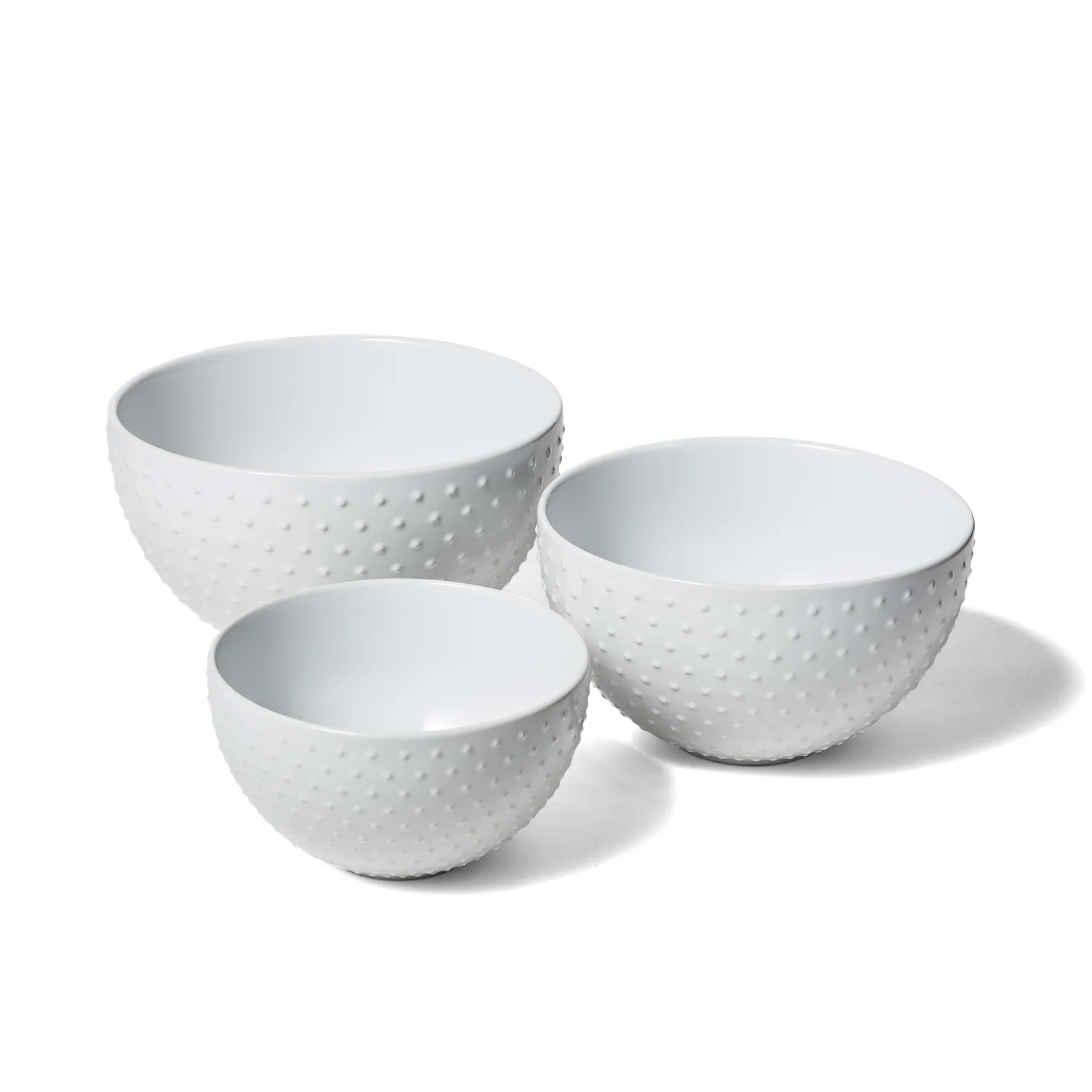 Sur La Table 3-Piece Ceramic Mixing Bowl Set, Dotted
