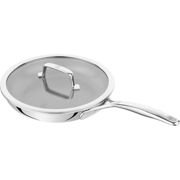 Zwilling Peak Stainless Steel Ceramic Dual Performance Nonstick Skillet with Lid