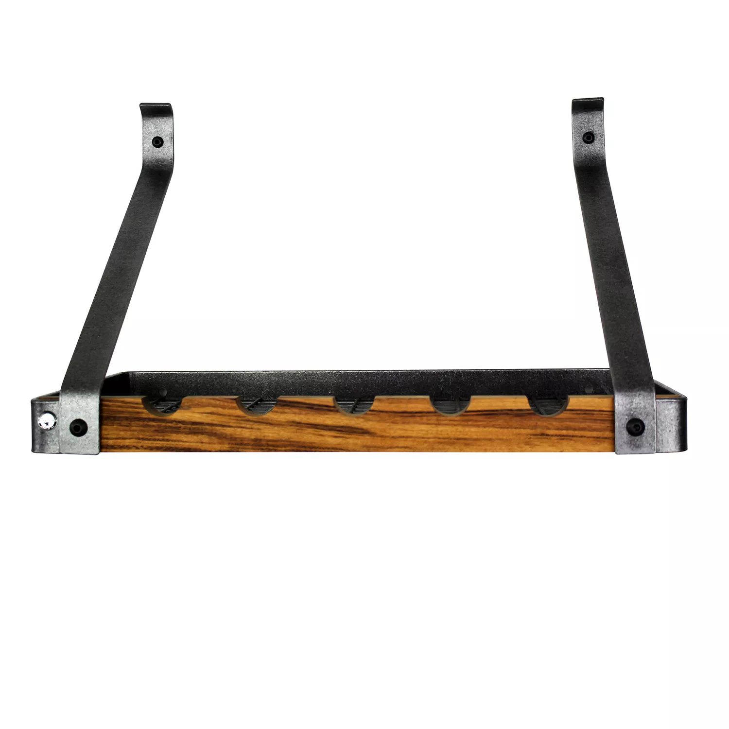 Enclume Hammered Steel & Tigerwood Signature Bookshelf Wine Rack