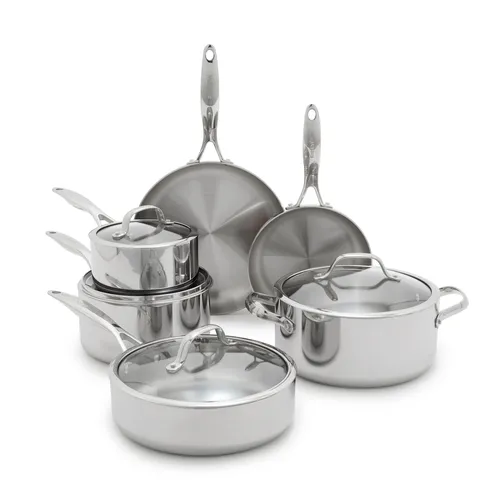 GreenPan Valencia Pro 3-Ply Stainless Steel 10-Piece Cookware Set
