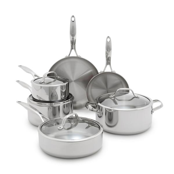 GreenPan Valencia Pro 3-Ply Stainless Steel 10-Piece Cookware Set