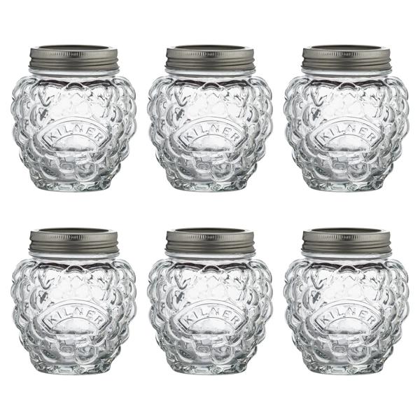 Kilner Set of 6 Berry Jars, 13.5 oz.