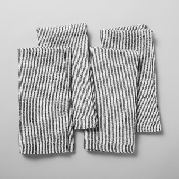 Sur La Table Pinstripe Linen Napkins, Sets of 4
