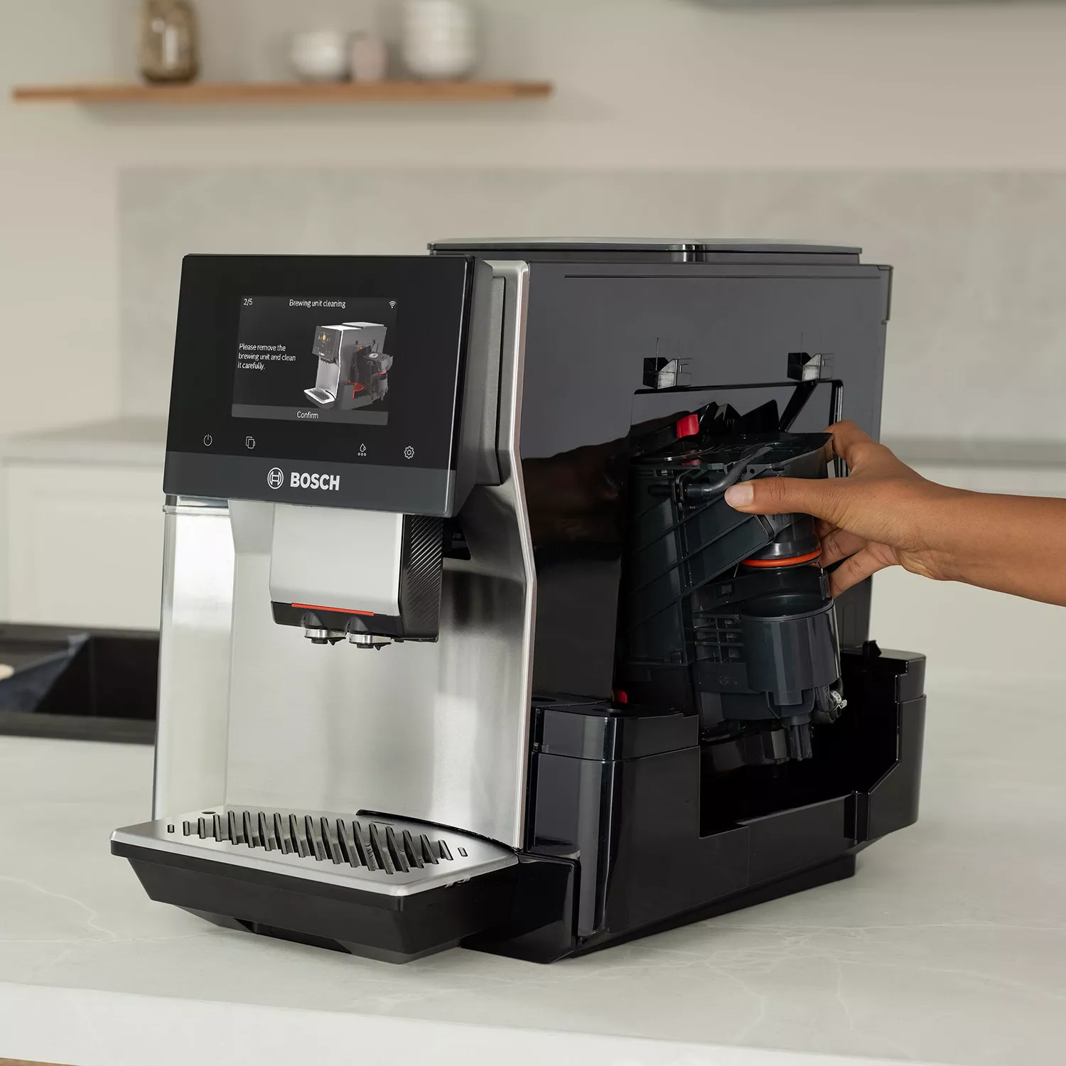 Bosch 800 Series Fully Automatic Espresso Machine in Silver