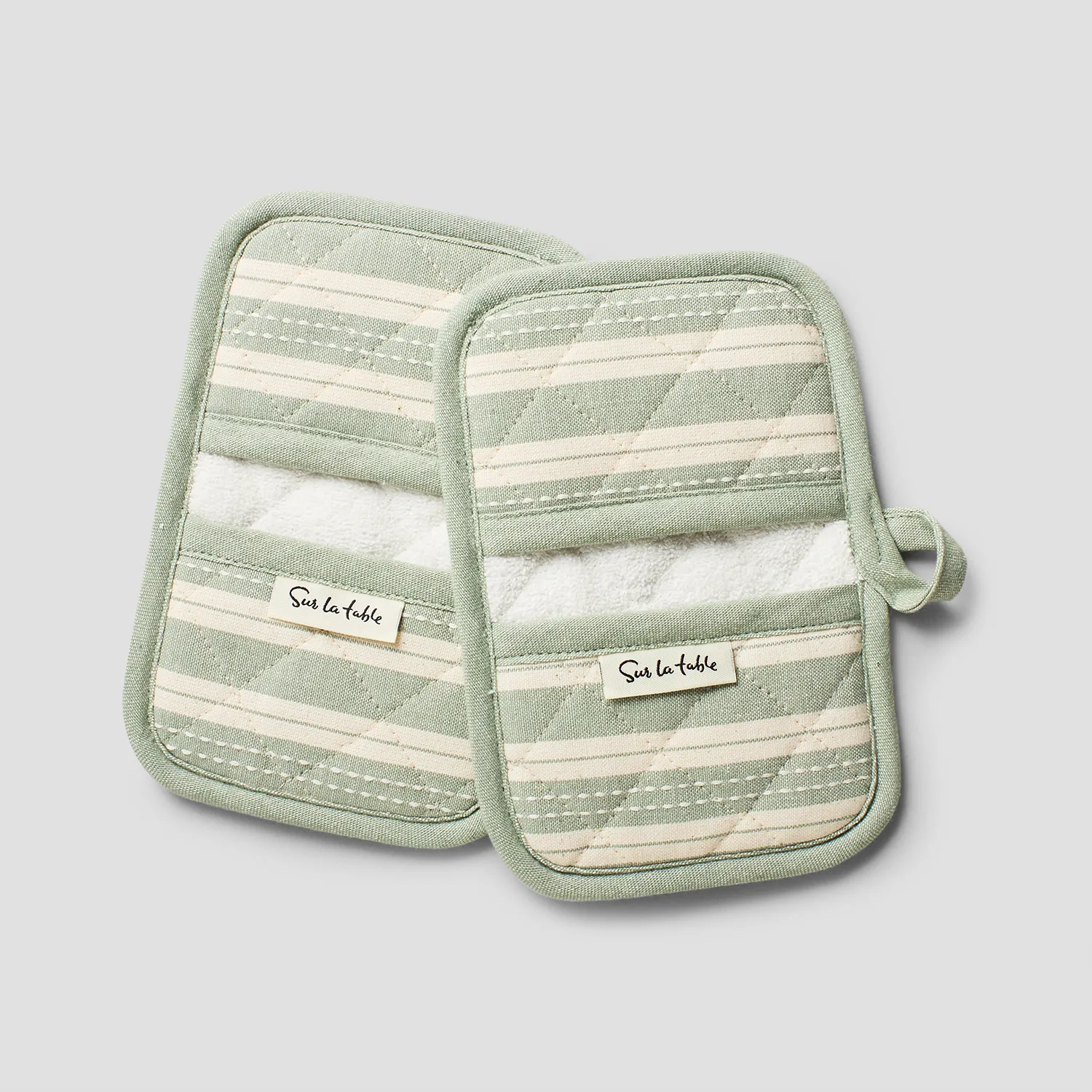 Sur la table Striped Mini Mitts, Set of 2