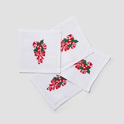 Peppermint Cocktail Napkins, Set of 4