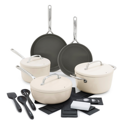 GreenPan GP5 11-Piece Cookware Set with Bonus Pan Protectors GP5 Black Cookware Set