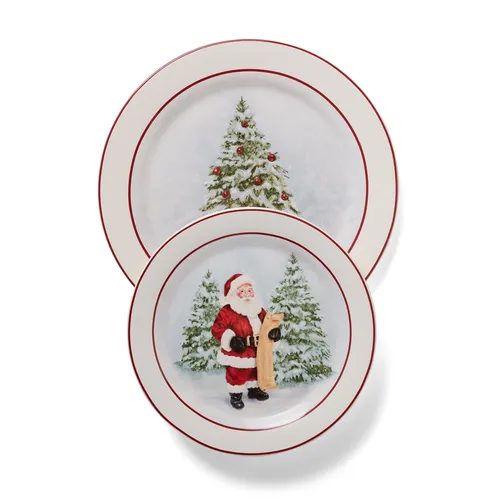 Sur la table Vintage Christmas 12-Piece Dinnerware Set
