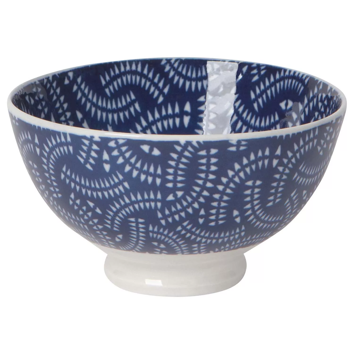 Stamped Geo Pattern Bowl, 4&#34;