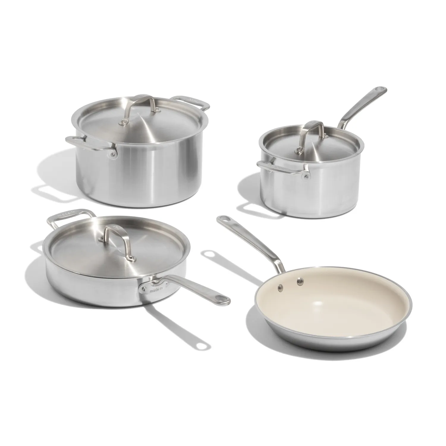 Made In CeramiClad 2.0 Non-Stick 7-Piece Cookware Set