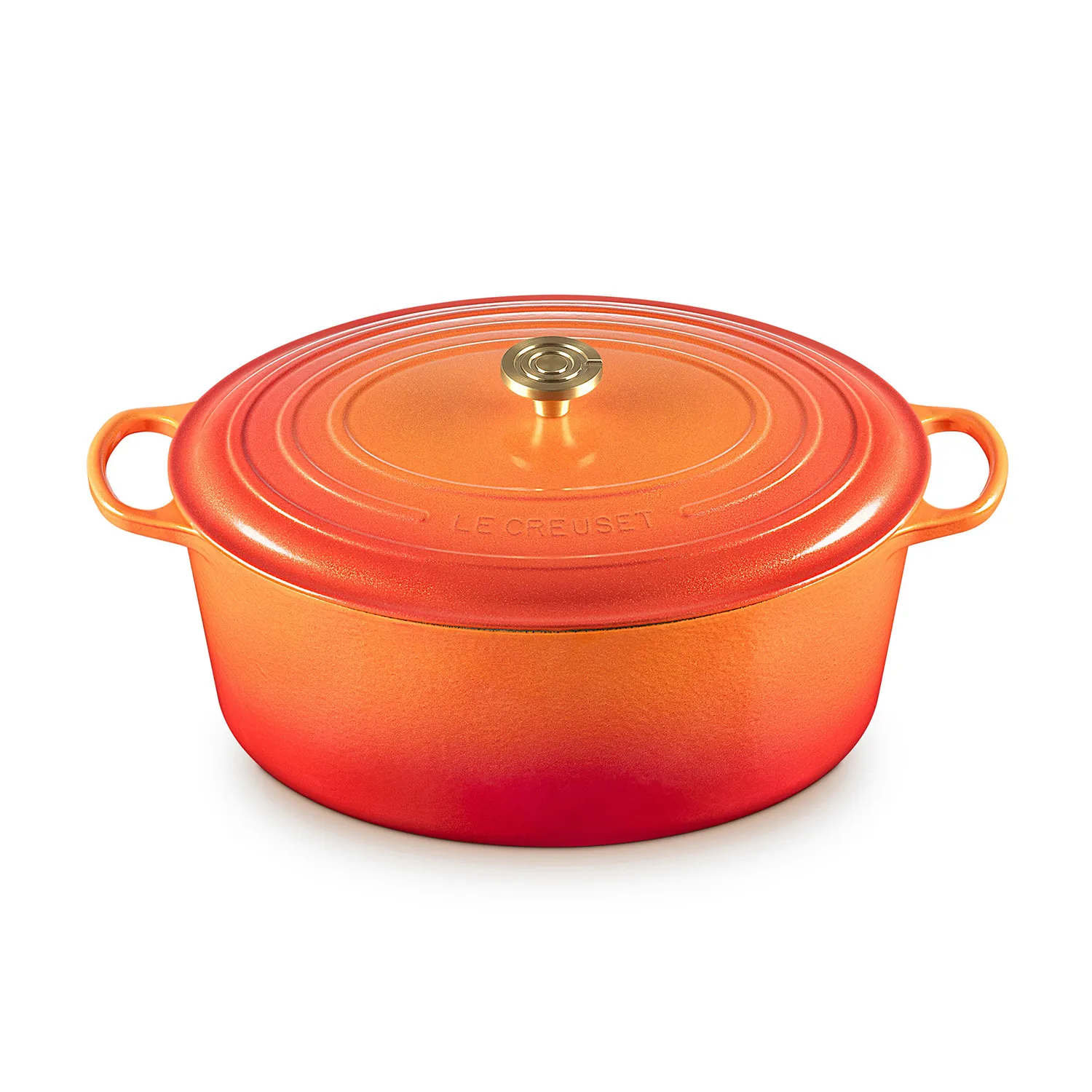 Le Creuset Signature Flamme Dorée Oval Dutch Oven, 15.5 qt.