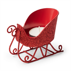 Sur La Table Red Sleigh Candle Holder