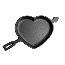 Lodge Heart Skillet, 9" The  cast iron pan was given as a gift to my granddaughter & her husband for their 6 th wedding anniversary which called for "iron"?