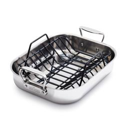 All-Clad Stainless Steel Roasting Pan with Nonstick Rack, 14" x 11"