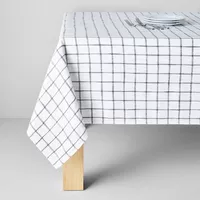Sur La Table Recycled Check Tablecloth, White/Gray