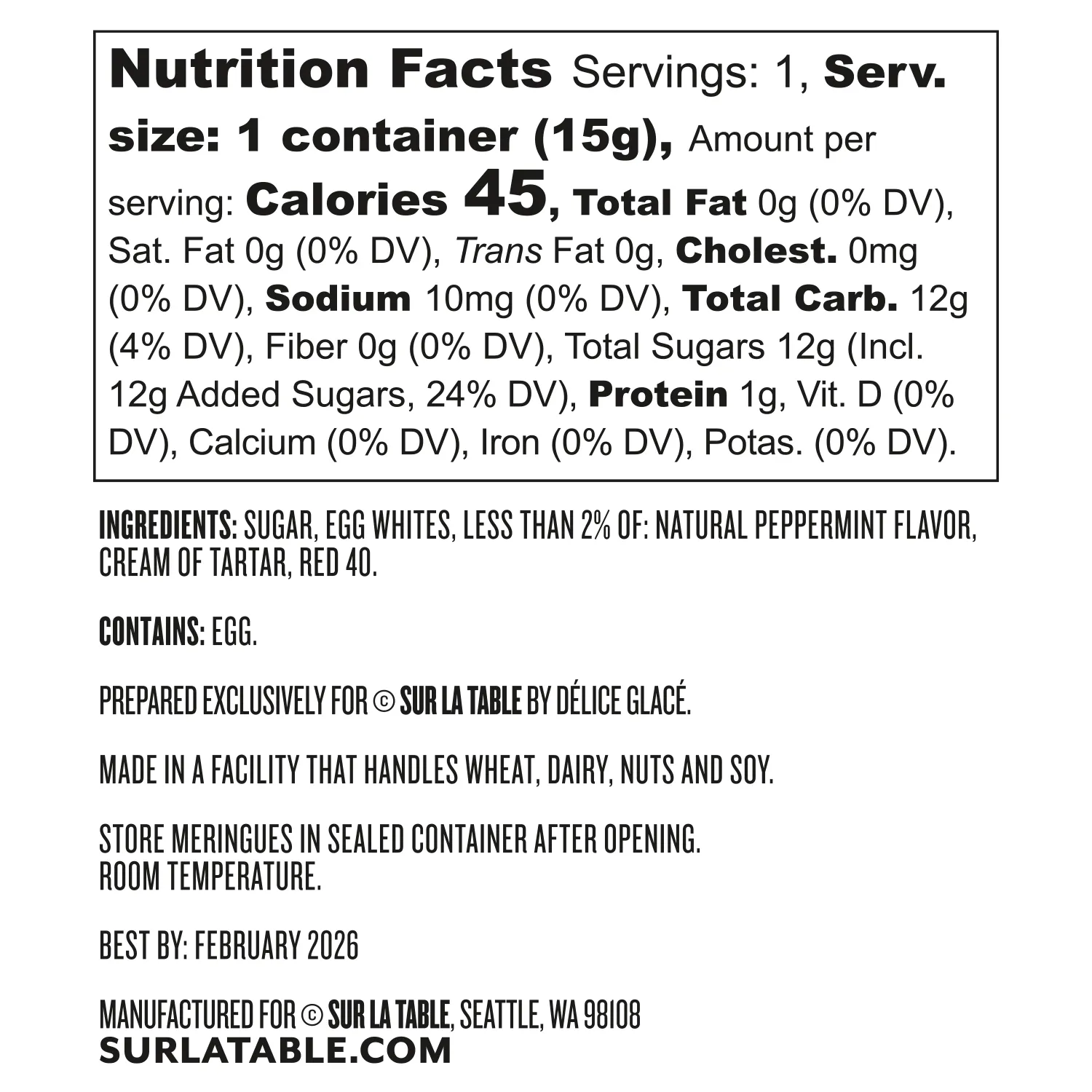 Sur La Table Peppermint Meringues