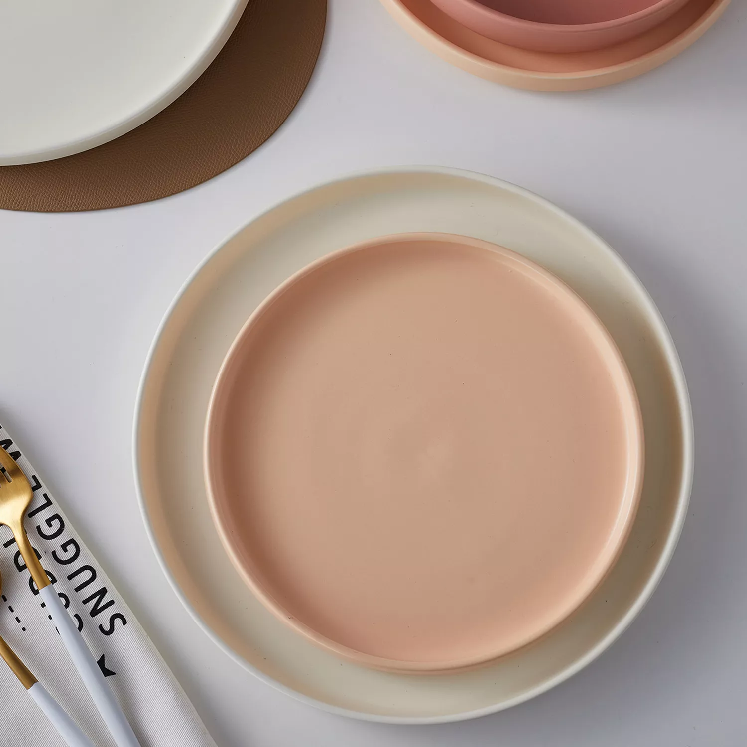 Stone Lain Stella Porcelain Round Salad Plates, Set of 6