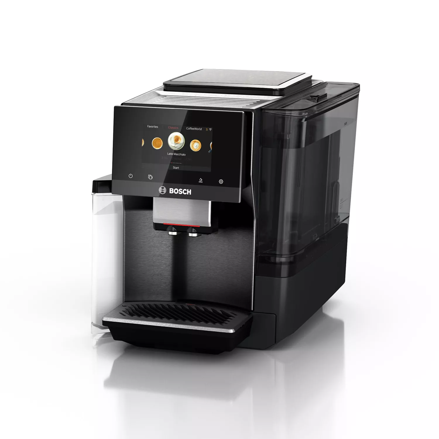 Bosch 800 Series Fully Automatic Espresso Machine in Black Stainless Steel