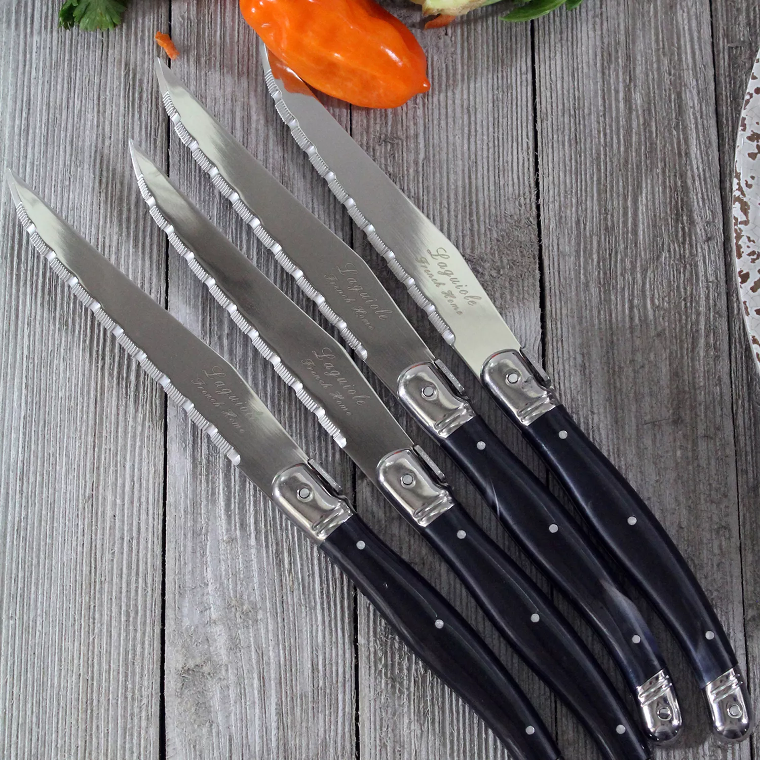 French Home Laguiole Steak Knives, Set of 4