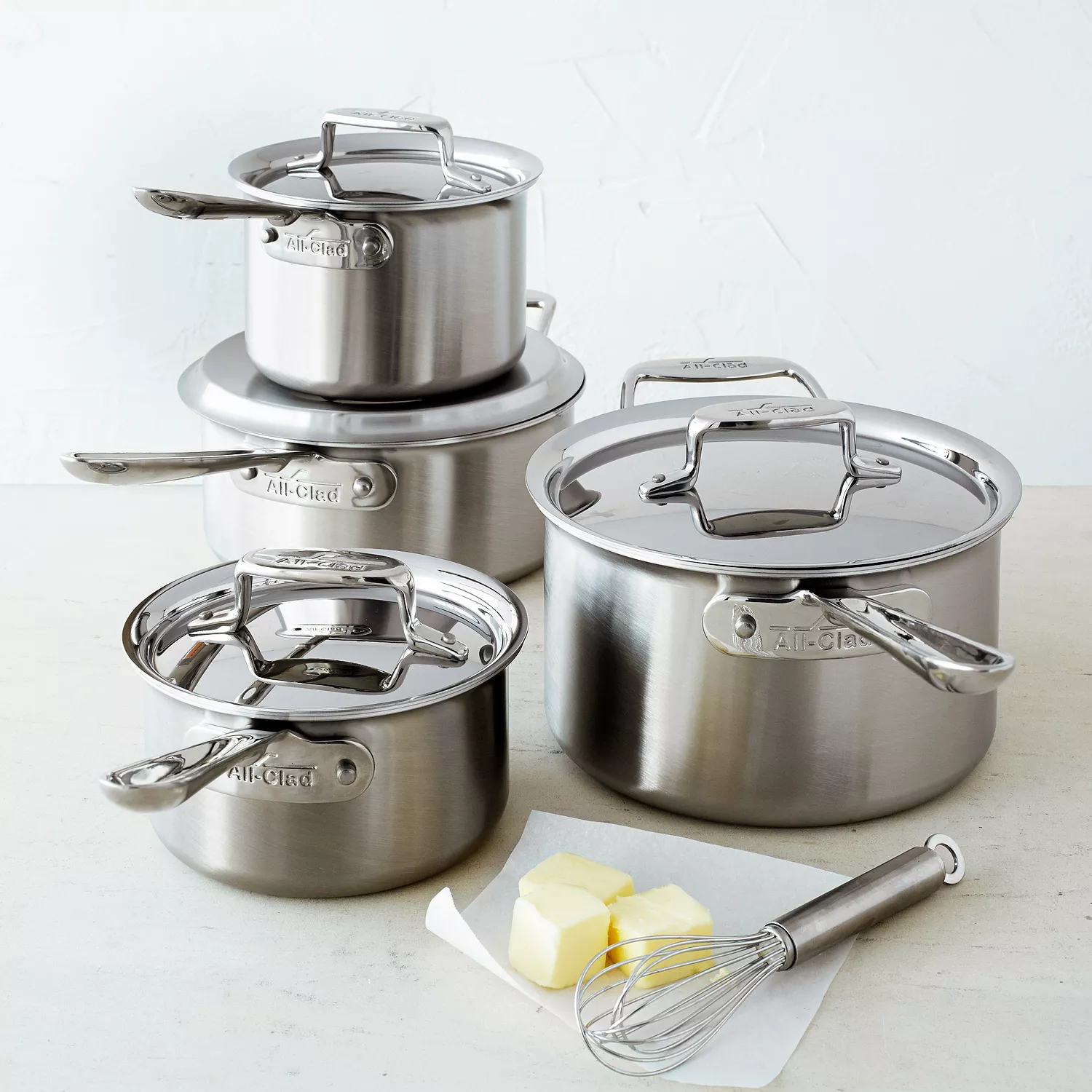 All-Clad D5 Brushed Stainless Steel Saucepans