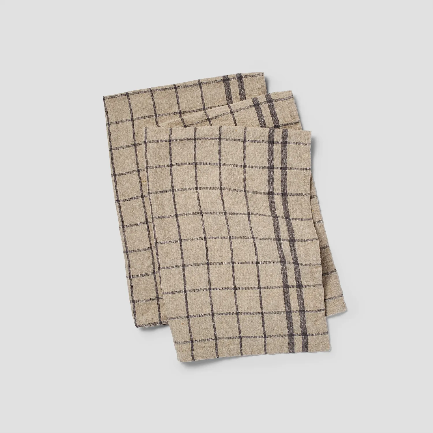 Sur La Table Windowpane Linen Stripe Towels, Set of 2