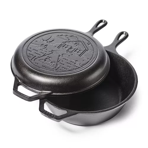 Cast Iron Cookware Lodge Wanderlust Series 3pc Pan Set