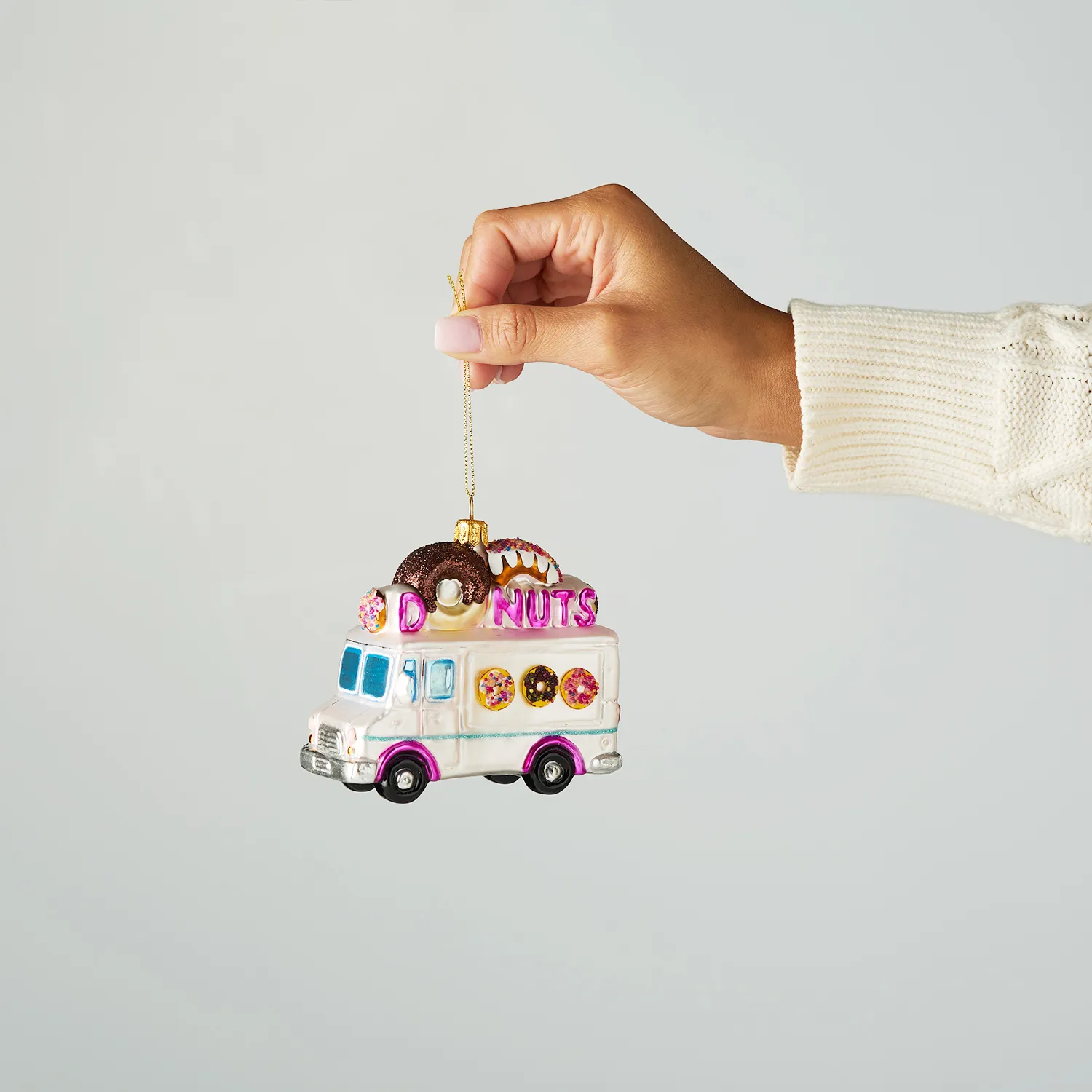 Sur La Table Donut Truck Glass Ornament, 4.1"