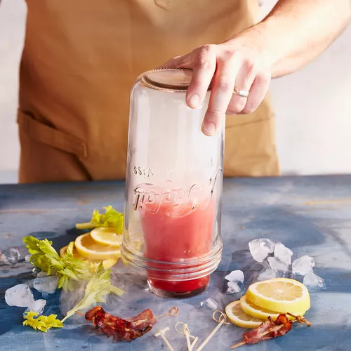 Smoky Bloody Mary with Celery Heart & Smoked Bacon