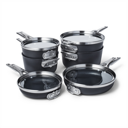 Calphalon Premier Space-Saving Hard Anodized Nonstick Cookware Sets