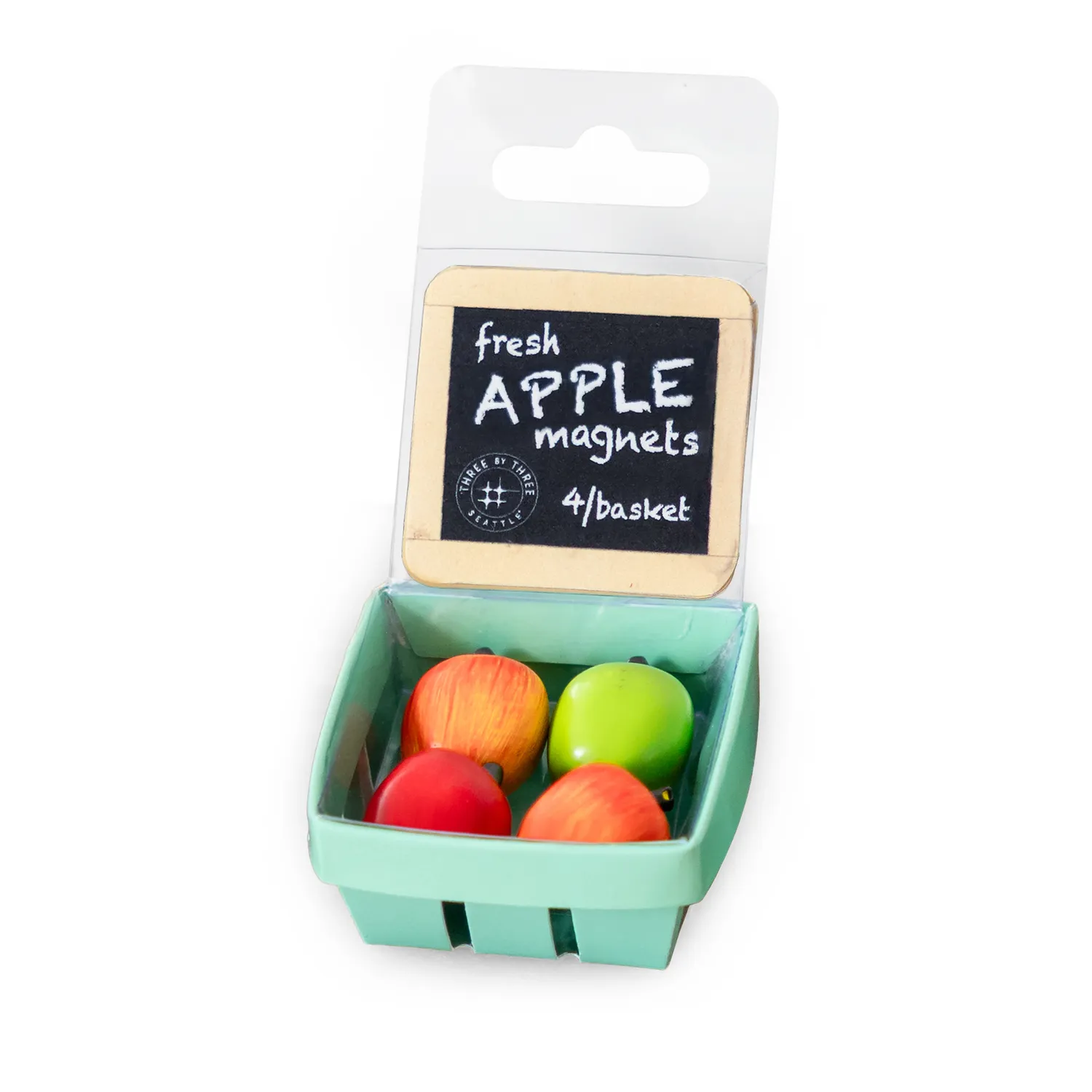 Three By Three Apple Magnets