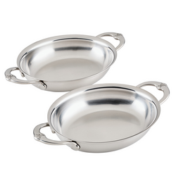 Hestan Provisions Stainless Steel Oval Au Gratin Dishes, Set of 2