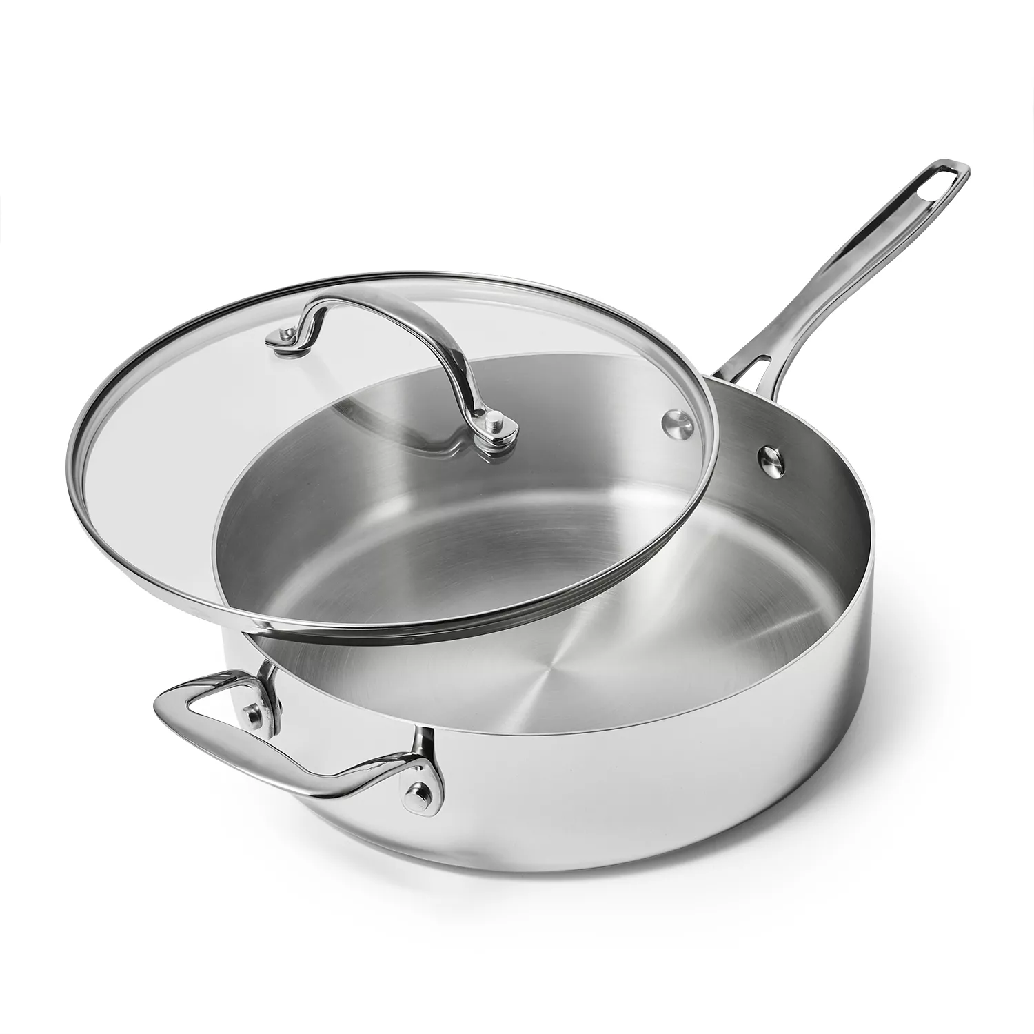 4-quart Covered Stainless Steel Saucepan