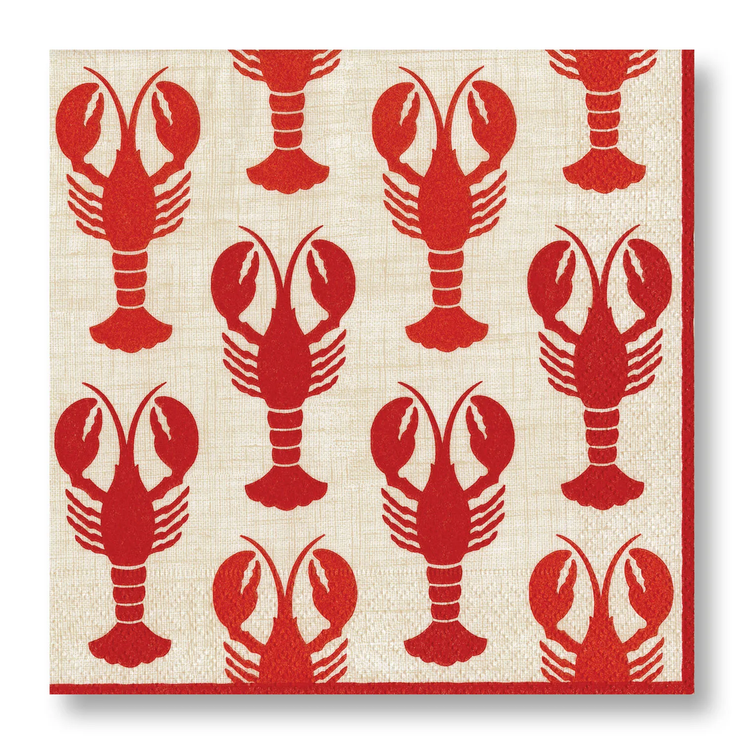 Caspari Lobster Cocktail Napkins, Set of 20
