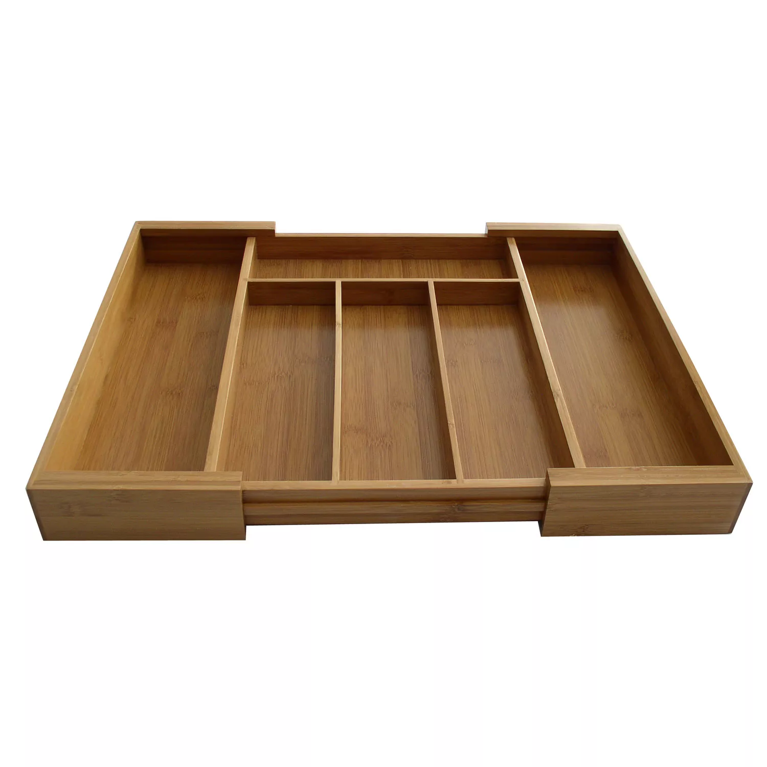 Sur La Table Expandable Bamboo Silverware Tray