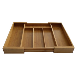 Expandable Bamboo Silverware Tray