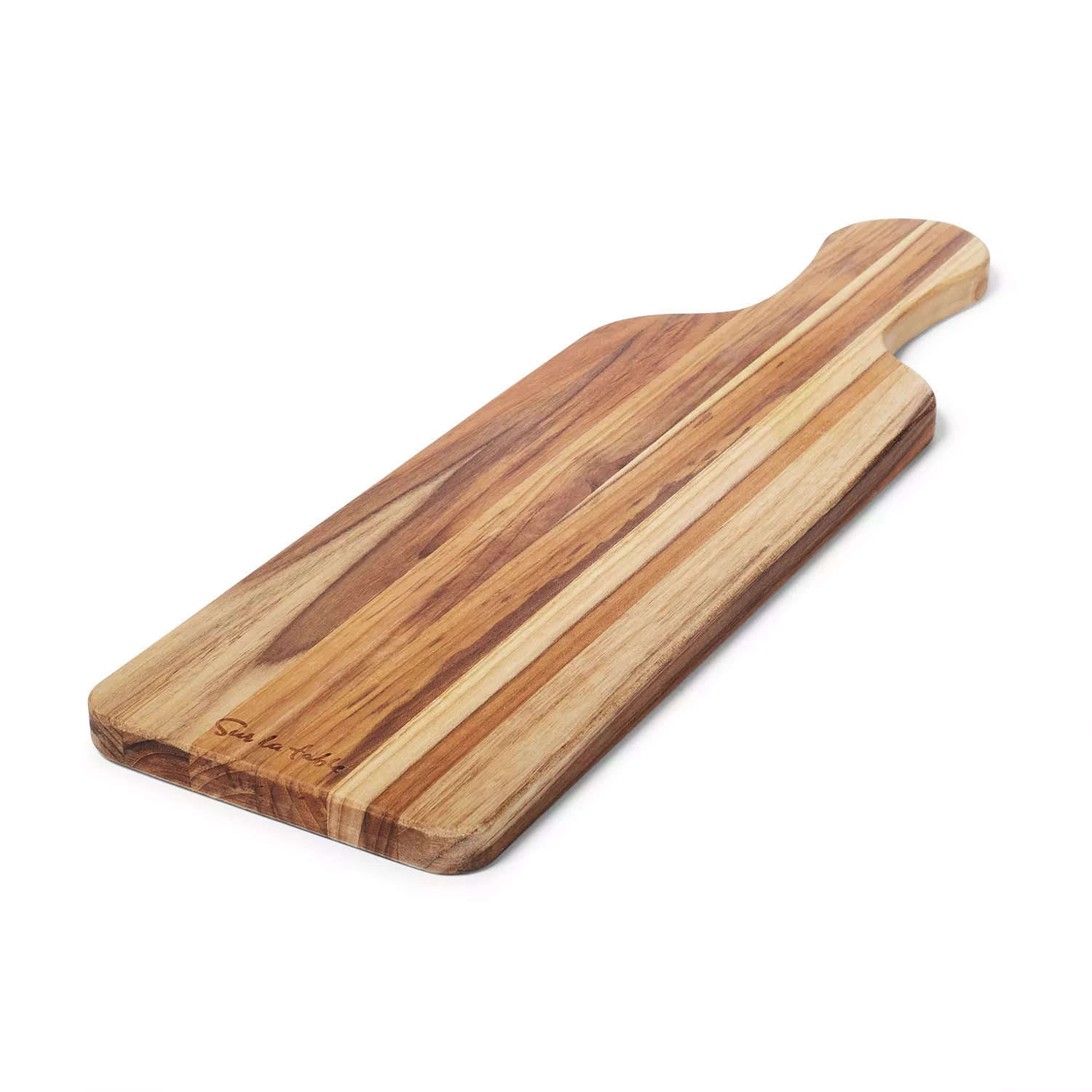 Sur La Table Reversible Teak Carving Board, Brown