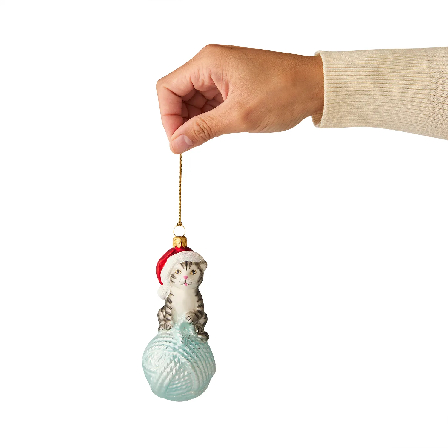 Sur La Table Cat & Yarn Ornament