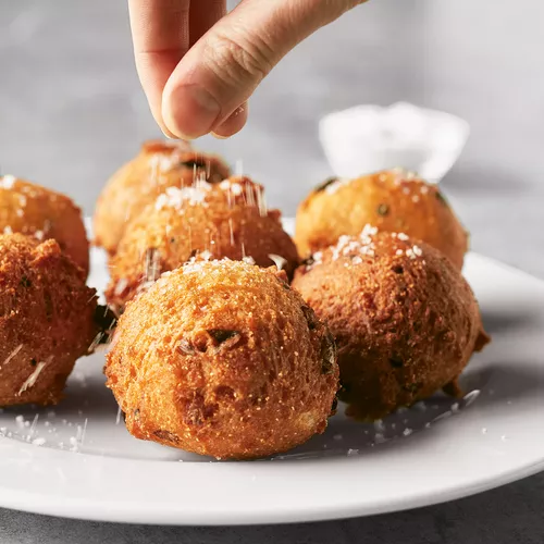 Charred Scallion Hush Puppies