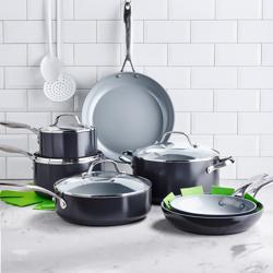 GreenPan Valencia Pro Ceramic Nonstick, Set of 10 + Bonus It